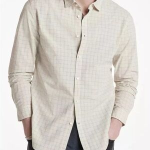 Men's Cream Checkered Shirt